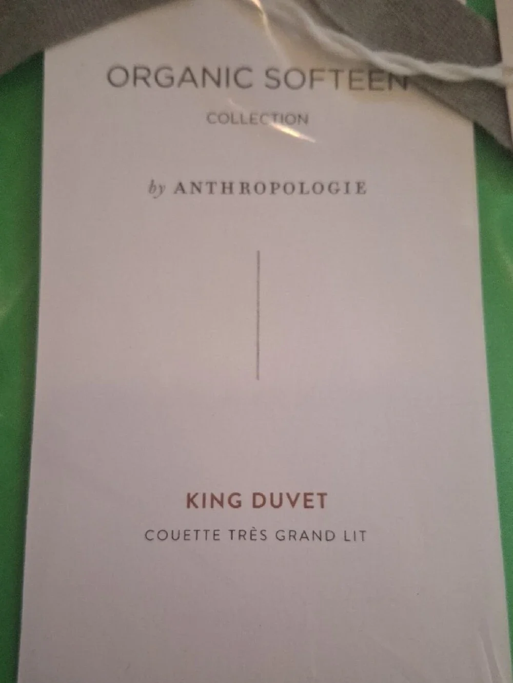 Anthropologie Organic Softee™ Duvet Cover - Bright Green